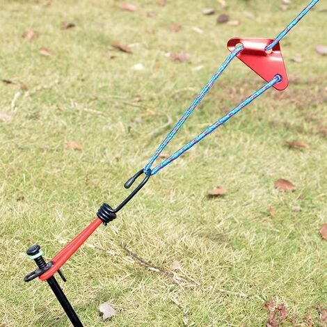 PERLE RARE Tendeur De Corde Tendeur Camping En Alliage D'Aluminium Crochet Ajusteur De Corde Durable Antidérapant Pour Tente Bâche Randonnée Camping,Rouge (Forme Triangle) - 12 Pièces 6 PERLE RARE Tendeur De Corde Tendeur Camping En Alliage D'Aluminium Crochet Ajusteur De Corde Durable Antidérapant Pour Tente Bâche Randonnée Camping,Rouge (Forme Triangle) - 12 Pièces – Image 4