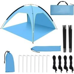 PERLE RARE Tente De Plage, Grande Tente De Plage Pour 3-4 Personnes UPF 50+ Abri De Plage Tente De Camping De Plage Portable Pour Pique-nique En Famille, Pêche, Plage, Jardin Et Activités De Plein Air -Pergola Soldes 65177667 4