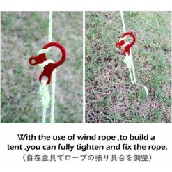 L'FLANEUR Cordes Tendeur De Corde Tendeur De Tente Tendeur En Alliage D'Aluminium Léger 12 Pièces Pour Camping Auvent Randonnée Escalade Bleu (Forme D'escargot) - 12 Pièces ANEUR -Pergola Soldes 65354151 4