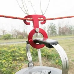 L'FLANEUR Lot De 6 Crochets En Aluminium Multifonctionnel Crochets De Tente En T Tendeur De Tente Crochets De Corde Léger Pour Tente Bache Camping Randonnée Rouge ANEUR -Pergola Soldes 65354406 4