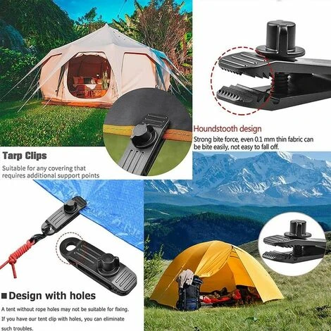 L'FLANEUR 24 Pcs Clip De Tente Bache Avec 12x Pince Pour Bache Et 12x Tendeur Corde Elastique, Pince A Oeillet Pour Bache Camping Accessoires Pour Tentes, Bache Piscine, Baches, Auvents, Gazebos Tente ANEUR 7 L'FLANEUR 24 Pcs Clip De Tente Bache Avec 12x Pince Pour Bache Et 12x Tendeur Corde Elastique, Pince A Oeillet Pour Bache Camping Accessoires Pour Tentes, Bache Piscine, Baches, Auvents, Gazebos Tente ANEUR – Image 5