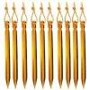 L'FLANEUR Piquets De Tente, Piquets De Tente à Ongles, Piquets De Tente De Camping Extérieur En Aluminium De 10 Pièces Avec Corde Réfléchissante, Idéaux Pour Les Voyages En Camping (18 Cm, Or) ANEUR