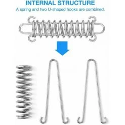L'FLANEUR Tendeur Ressort, 10 Pcs Boucle De Corde De Ressort, Boucles à Ressort De Tente, Ressort Absorbeur, Ressort De Tension Pour Voile DOmbrage, Bache, Tente, Grille Métallique ANEUR -Pergola Soldes 65356765 5