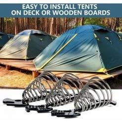 L'FLANEUR 10pcs Tendeurs De Corde De Tente En Alliage D'aluminium Réglable, Piquets D'ancrage En Forme De Poisson Avec Mousqueton Pour Tente De Camping Avec Boucle à Ressort, Boucle De Corde à Vent Noir ANEUR 10 L'FLANEUR 10pcs Tendeurs De Corde De Tente En Alliage D'aluminium Réglable, Piquets D'ancrage En Forme De Poisson Avec Mousqueton Pour Tente De Camping Avec Boucle à Ressort, Boucle De Corde à Vent Noir ANEUR -Pergola Soldes 65362618 4