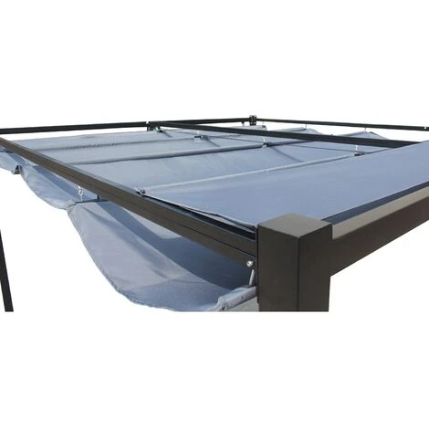 CONCEPT-USINE Tonnelle Autoportante 3x3m, Toile Polyester Grise TUSA - Gris 5 CONCEPT-USINE Tonnelle Autoportante 3x3m, Toile Polyester Grise TUSA - Gris – Image 3