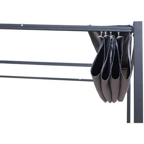 CONCEPT-USINE Tonnelle Autoportante 3x3m, Toile Polyester Grise TUSA - Gris 6 CONCEPT-USINE Tonnelle Autoportante 3x3m, Toile Polyester Grise TUSA - Gris – Image 4