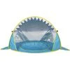BDD Tente De Plage Pour Bébé Pop Up Avec Piscine, Tente D'ombre De Requin Portable, Tente De Plage Extérieure Bleu