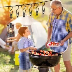 ENLENK Lot De 8 Clips Réutilisables Pour Auvent De Tente, Pinces Robustes, Pinces De Bâche De Qualité Supérieure, Pinces à Linge Multifonctions, Accessoires De Camping En Plein Air (noir) -Pergola Soldes 65440898 5