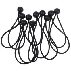 FUIENKO Accessoires De Tente De Randonnée, Corde élastique, Boule, Corde élastique, Corde élastique, Bache D'arrimage, Sangle De Camping Noire, 10 Pièces/ensemble -Pergola Soldes 65521117 4