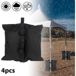 UISEBRT Lot De 4 Sacs De Poids Gazebo - Sacs De Sable Gazebo 600D Très Résistants, Sac De Pieds Lestés Avec Double Couture, 25LB Porteur Par Sac De Sable, Pour Gazebo Tente Auvent Ou Parasol -Pergola Soldes 65671675 4