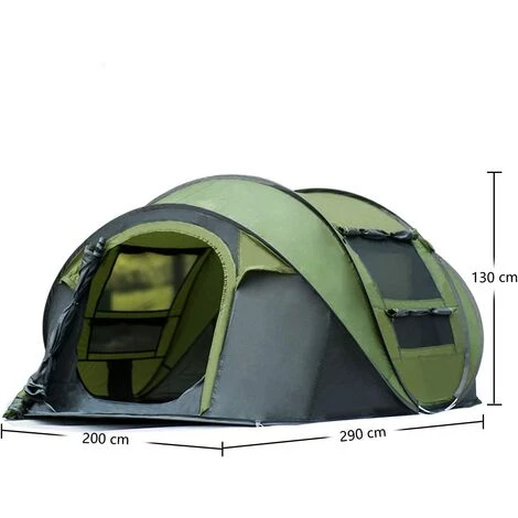 YIDOMDE Pop Up Tente Tentes Instantanées Pour Camping 4 Personnes Secondes Pop Up Ouverture Rapide Camping Randonnée Tente Aavec Sac De Transport Facile à Installer, Vert 4 YIDOMDE Pop Up Tente Tentes Instantanées Pour Camping 4 Personnes Secondes Pop Up Ouverture Rapide Camping Randonnée Tente Aavec Sac De Transport Facile à Installer, Vert – Image 2