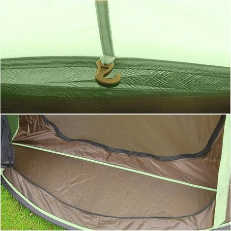 YIDOMDE Pop Up Tente Tentes Instantanées Pour Camping 4 Personnes Secondes Pop Up Ouverture Rapide Camping Randonnée Tente Aavec Sac De Transport Facile à Installer, Vert 5 YIDOMDE Pop Up Tente Tentes Instantanées Pour Camping 4 Personnes Secondes Pop Up Ouverture Rapide Camping Randonnée Tente Aavec Sac De Transport Facile à Installer, Vert – Image 3