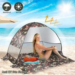 YIDOMDE Tente De Plage Pop-up Automatique, Anti-UV,imperméable,Grande Tente Instantanée Pour Camping En Plein Air,pour Enfants Et Adultes,familles,Plage,Camping - Camouflage 9 YIDOMDE Tente De Plage Pop-up Automatique, Anti-UV,imperméable,Grande Tente Instantanée Pour Camping En Plein Air,pour Enfants Et Adultes,familles,Plage,Camping - Camouflage -Pergola Soldes 65745113 3