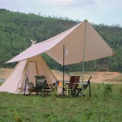 PERLE RARE Nylon Cord Strap Tendeur Cordon Réfléchissant Tente Clous Pour Camping En Plein Air Randonnée Auvents (4 Cordes + 4 Clous) -Pergola Soldes 65797518 5