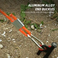 HIKEMAN 4 Mètres Réglable Tente Corde Clip Cintre Lâche-Preuve Renforcé Auvent Coupe-Vent Corde Clip, Noir, 4mm -Pergola Soldes 65892854 5