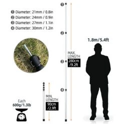 ASUPERMALL Poteaux De Bâche Télescopiques Poteaux De Tente De Camping Réglables Poteaux De Tente Portables Légers En Aluminium De Remplacement Pour Auvents Auvent Abri Anti-pluie, Rouge, 1 Pôle 8 ASUPERMALL Poteaux De Bâche Télescopiques Poteaux De Tente De Camping Réglables Poteaux De Tente Portables Légers En Aluminium De Remplacement Pour Auvents Auvent Abri Anti-pluie, Rouge, 1 Pôle -Pergola Soldes 65918510 2