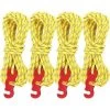OSQI Lot De 4 Tendeurs Réfléchissants Avec Tendeur De Corde, 4 M, Diamètre : 3 Mm, Résistant Aux Déchirures, Pour Tente Et Voile D'ombrage