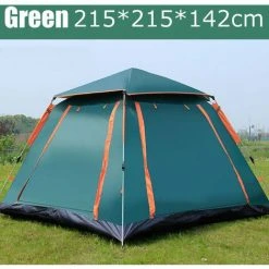 PREMIER Pour 4-5 Personnes Tente De Camping Automatique Portable 215x215cm étanche Résistance UV Abris Soleil Vert -Pergola Soldes 66073885 2
