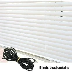 MèREÉTERNEL Chaîne De Perles Aveugles,chaîne Aveugle Verticale,Stores Verticaux Accessoires Perles Chaîne Pour Les Raccords De Réparation De Pièces De Rechange Pour Stores Enrouleurs (Noir) Ternel -Pergola Soldes 66085316 3