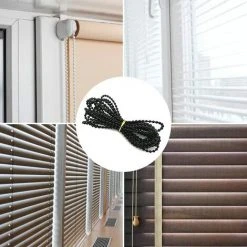 MèREÉTERNEL Chaîne De Perles Aveugles,chaîne Aveugle Verticale,Stores Verticaux Accessoires Perles Chaîne Pour Les Raccords De Réparation De Pièces De Rechange Pour Stores Enrouleurs (Noir) Ternel -Pergola Soldes 66085316 4