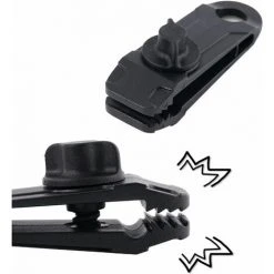 Clip De Tente De Boucle En Nylon De Tissu Imperméable Réutilisable De 5 Pièces, Clip De Requin D'auvent De Tente, Accessoires De Tente De Clip De Corde De Vent De Camping En Plein Air Multifonctionnels Et Pratiques (noir) Ephé -Pergola Soldes 66085804 2