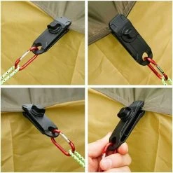 Clip De Tente De Boucle En Nylon De Tissu Imperméable Réutilisable De 5 Pièces, Clip De Requin D'auvent De Tente, Accessoires De Tente De Clip De Corde De Vent De Camping En Plein Air Multifonctionnels Et Pratiques (noir) Ephé -Pergola Soldes 66085804 3