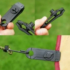 Clip De Tente De Boucle En Nylon De Tissu Imperméable Réutilisable De 5 Pièces, Clip De Requin D'auvent De Tente, Accessoires De Tente De Clip De Corde De Vent De Camping En Plein Air Multifonctionnels Et Pratiques (noir) Ephé -Pergola Soldes 66085804 4