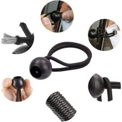 YIDOMDE 24 Pcs Clip De Tente Bâche Avec 12x Pince Pour Bache Et 12x Tendeur Corde Elastique, Pince A Oeillet Pour Bache Camping Accessoires Pour Tentes, Bache Piscine, Bâches, Auvents, Gazebos Tente,A -Pergola Soldes 66141643 4