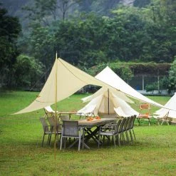 TANCYCO Poteaux De Bâche Pliables Poteaux De Tente De Camping Réglables Pour Auvents De Bâche Auvent Abri Anti-pluie (Or) -Pergola Soldes 66307436 4