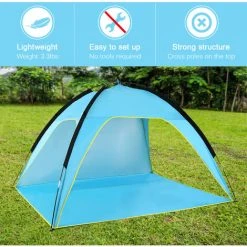 TANCYCO Tente De Plage Légère Pare-soleil Auvent UV Soleil Abri Camping Tente De Pêche -Pergola Soldes 66307482 5