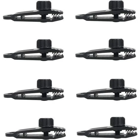 8 Pcs Bâche Clips Verrouillage Grip Crocodile Bouche Clip Tente Accessoires Auvent Pince Pour Tentes, Bâche, Couverture De Bateau, Couverture De Piscine, Couverture De Voiture Noir 8.5x2.6x2.8cm——Adélala -Pergola Soldes 66381197 1