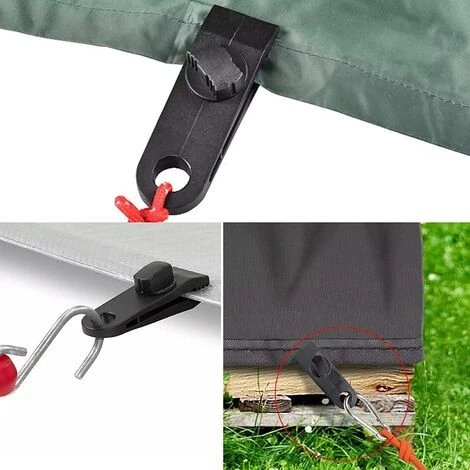 Clips De Bâche, 30 Pièces Clips De Tente De Bouche De Crocodile Clips De Bâche Avec Serrure Serrée Vis De Serrage élastique Boules Bâche Tente Corde élastique Avec Mousqueton, Adélala 6 Clips De Bâche, 30 Pièces Clips De Tente De Bouche De Crocodile Clips De Bâche Avec Serrure Serrée Vis De Serrage élastique Boules Bâche Tente Corde élastique Avec Mousqueton, Adélala – Image 4
