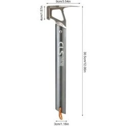 Marteau De Tente, Marteau En Acier Inoxydable À Poignée En Alliage D'aluminium Léger, Extracteur De Clou Pour Tente De Camping En Plein Air (Argent, 305*90mm)——Adélala -Pergola Soldes 66384979 2