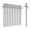 12x Piquets De Tente En Acier - Piquets Longs Et Robustes Pour Le Camping Et L'extérieur - Piquet De Tente (argent, 20cm)——Adélala -Pergola Soldes 66386385 1