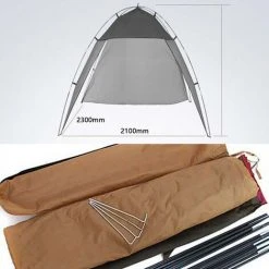 TANCYCO Auvent D'extérieur Léger Pour Tente De Camping Avec Sac De Transport Pour Camping, Pique-nique, Pêche, Barbecue, Fête Dans Le Jardin (beige) -Pergola Soldes 66391360 5