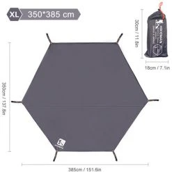 TANCYCO Bâche De Camping Imperméable épaissir Tapis De Pique-nique Tapis De Plage Durable Tapis De Tente Octogonale Tente Multifonctionnelle Empreinte Soleil Auvent Tapis De Sol Pour Randonnée Voyage Sac à Dos -Pergola Soldes 66391394 2