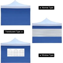 TANCYCO 1pcs Paroi Latérale Pour Auvent Pop-up Auvent étanche à La Pluie Paroi Latérale Auvent Pare-soleil Abri Paroi Latérale (rouge, Translucide, 3 M) -Pergola Soldes 66391425 2