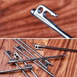 TANCYCO Piquets De Tente En Acier Robuste Avec Crochet Et Trou Pour Auvent De Tente De Camping En Plein Air (R40-6) -Pergola Soldes 66391455 4