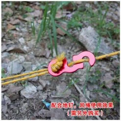 HEGUYEY 20pcs Aluminium Tente Guyline Coureur Tendeur Tente Auvent Corde Accessoires Trois Yeux Boucle De Corde Ouverte(Grand-Noir) -Pergola Soldes 66407800 5