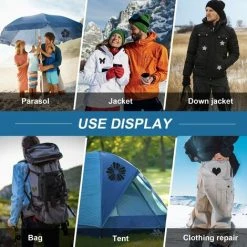 HEGUYEY 8 Pcs Patchs De Réparation Autocollant, 20 X 10cm Rustine Autocollante En Nylon, Kit Reparation Tente, Patch Auto-Adhésif Imperméables Pour Tente Doudoune Auvent, Noir, Gris, Bleu, Vert Armée 10 HEGUYEY 8 Pcs Patchs De Réparation Autocollant, 20 X 10cm Rustine Autocollante En Nylon, Kit Reparation Tente, Patch Auto-Adhésif Imperméables Pour Tente Doudoune Auvent, Noir, Gris, Bleu, Vert Armée -Pergola Soldes 66407805 4