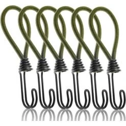 YIDOMDE Lot De 6 Tendeurs élastiques Avec Crochets, Corde élastique Avec Crochets En Métal Pour Attacher Des Bâches En Plein Air, Verrouillage De La Charge De La Moto