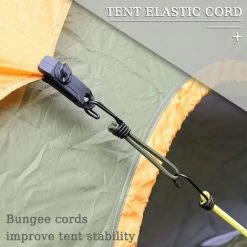 YIDOMDE Lot De 6 Tendeurs élastiques Avec Crochets, Corde élastique Avec Crochets En Métal Pour Attacher Des Bâches En Plein Air, Verrouillage De La Charge De La Moto -Pergola Soldes 66557226 4