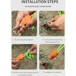 YIDOMDE 4m Cordes Réfléchissante Pour Tente,Cordes Pour Tente Réfléchissante,4 Mm Corde Ficelle Avec Poulie En Alliage De Zinc,Corde Tente Camping,Corde Camping Pour Camping Tente Bâche Randonnée Auvent,vert -Pergola Soldes 66557229 4