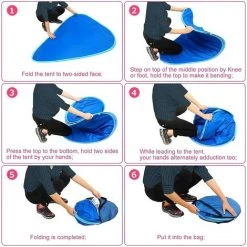 YIDOMDE Tente De Plage, Pop Up Baby Beach Beach Shade, UPF 50+ Tente Portable Instantanée Abri Solaire Pour 1-2 Personnes, Tente De Plage Automatique Pour Bébé Avec Sac De Transport (vert Clair,pas De Rideau)150*165*110cm -Pergola Soldes 66557271 3