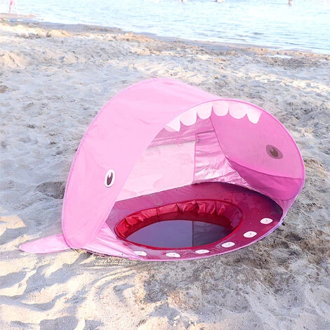 TANCYCO Tente De Camping En Plein Air Tente De Jeu Amusante Tente De Requin Sans Installation Pour Garçons Et Filles Tente De Plage Pour Bébé Tente De Terrain De Jeu Pour Enfants Pare-soleil De Plage Protection UV Avec Piscine Pour Camping Beach Backyard (Rose, T 6 TANCYCO Tente De Camping En Plein Air Tente De Jeu Amusante Tente De Requin Sans Installation Pour Garçons Et Filles Tente De Plage Pour Bébé Tente De Terrain De Jeu Pour Enfants Pare-soleil De Plage Protection UV Avec Piscine Pour Camping Beach Backyard (Rose, T – Image 4