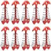 TANCYCO 10 Pièces En Alliage D'aluminium Tendeur De Corde De Tente Arête De Poisson Ressort Deckpeg Tente Auvent Ancre Pour Camping Pêche Randonnée -Pergola Soldes 66645833 1