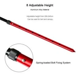 TANCYCO Poteau De Support De Tente Pliable Sections Multiples Poteaux De Tente De Camping En Alliage D'aluminium Pour Auvent De Porche Auvent Support De Pare-soleil 8 TANCYCO Poteau De Support De Tente Pliable Sections Multiples Poteaux De Tente De Camping En Alliage D'aluminium Pour Auvent De Porche Auvent Support De Pare-soleil -Pergola Soldes 66645853 2