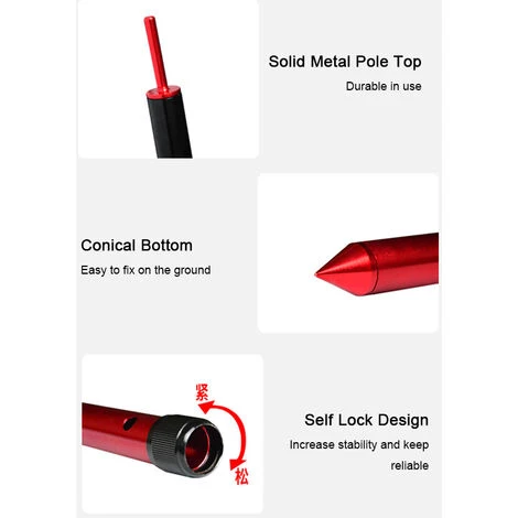 TANCYCO Poteau De Support De Tente Pliable Sections Multiples Poteaux De Tente De Camping En Alliage D'aluminium Pour Auvent De Porche Auvent Support De Pare-soleil 5 TANCYCO Poteau De Support De Tente Pliable Sections Multiples Poteaux De Tente De Camping En Alliage D'aluminium Pour Auvent De Porche Auvent Support De Pare-soleil – Image 3