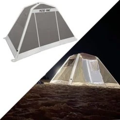 TANCYCO Tente Gonflable 2-3 Personnes Tente De Camping Pop-up Tente De Randonnée Extérieure Tente Moustiquaire Tente De Protection UV Tente Pare-soleil Auvent Pour La Maison Voyager Plage Cour Arrière Randonnée (Blanc) -Pergola Soldes 66645854 3