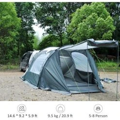 TANCYCO Tente De Voiture 5-8 Personnes étanche Extérieur Auvent De Voiture Abri Solaire Pliant Camping Auvent Ultraléger Plage Pare-soleil Tente De Voiture Robuste Pour Camping Voyage Famille Activités De Plein Air -Pergola Soldes 66645871 4